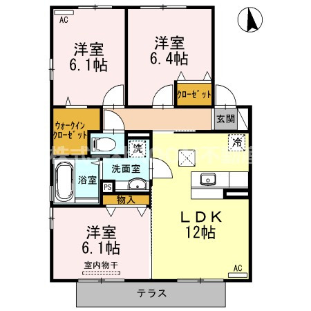 メゾン・ヴェールA・Bの間取り