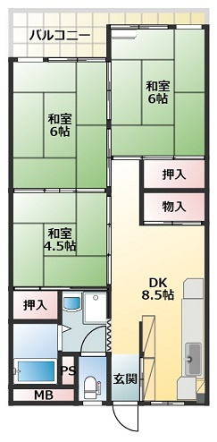 【間取り】 | 関屋ハイツ