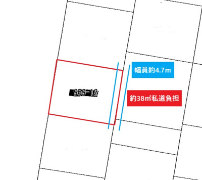 【区画図】 | 那須塩原市鍋掛　150万円　土地