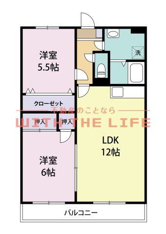 グリーンヒルズ津福の間取り|間取りです