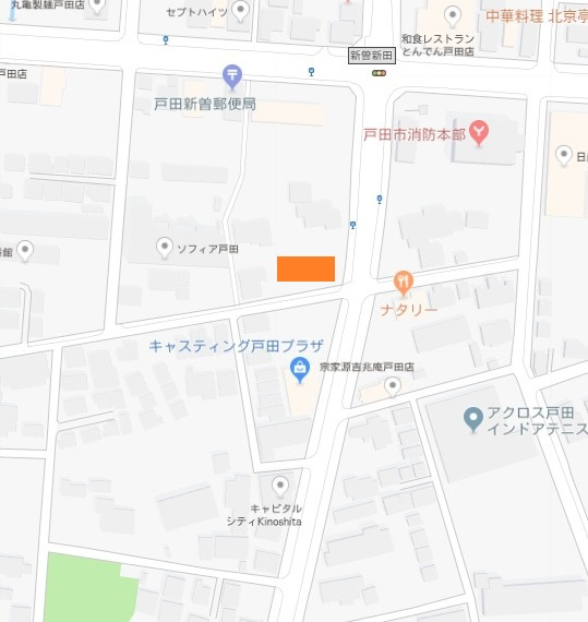 戸田市大字新曽の駐車場の地図