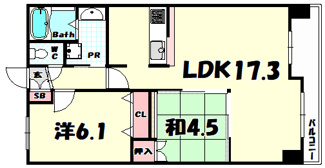 【間取り】 | レジディア三宮東