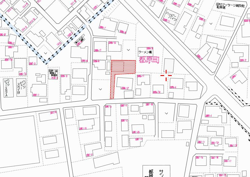 都城市都原町の売地の土地図