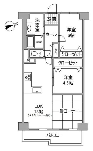 泉北星和台コーポラスの間取り