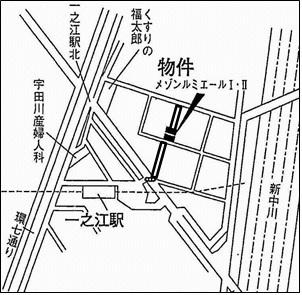 メゾンルミエール2号棟　の地図