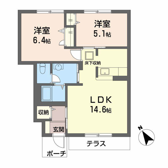 【間取り】 | ディアスD