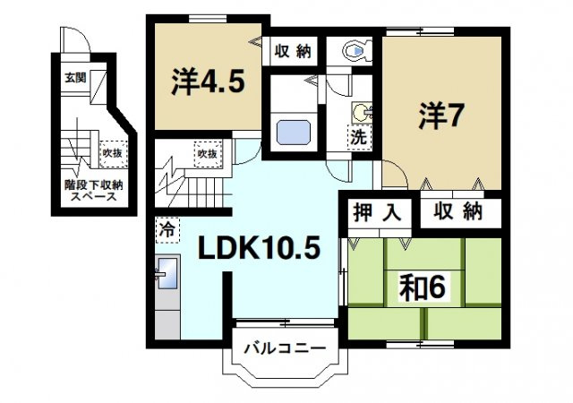 ディアコート1番館の間取り|3LDKの間取り