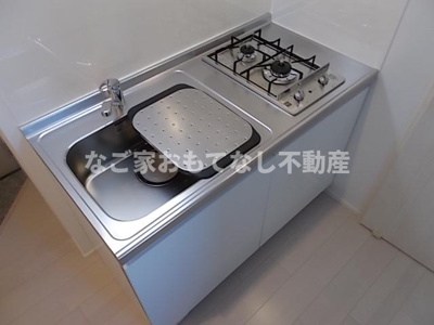 【キッチン】 | クレール城西 | システムキッチン　２口ガスコンロ