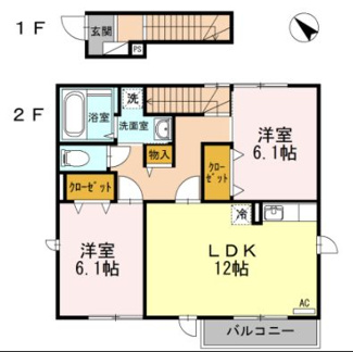 【間取り】 | グレイスB | グレイスBの間取り