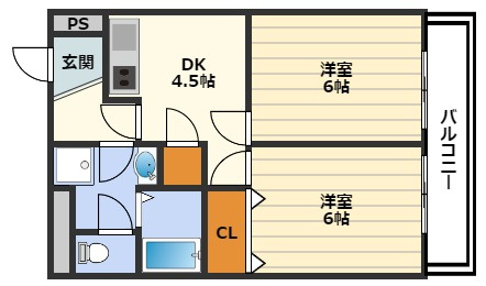 ジオナ天神橋の間取り