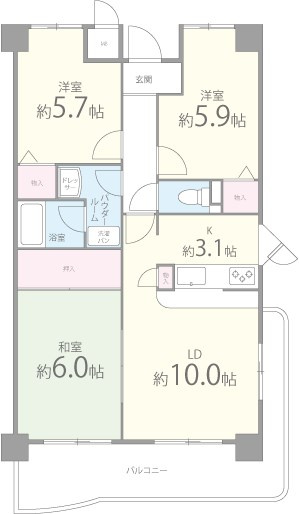【間取り】 | パークシャトー平野白鷺