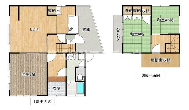 朝来一戸建の間取り