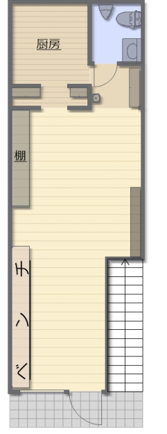 小性町貸店舗（缶詰バー跡）の間取り