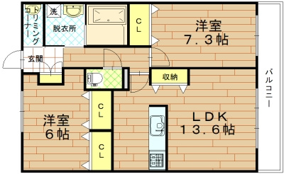 シュシュパルク太秦の間取り