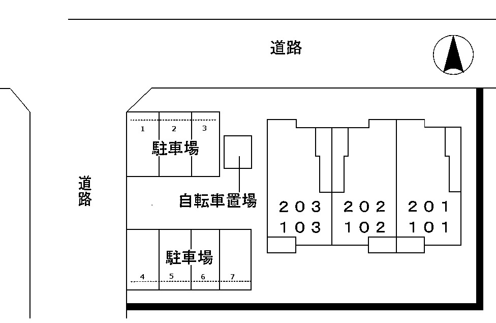 ペジーブルメゾンの区画図