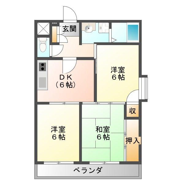 クインテットハイツの間取り