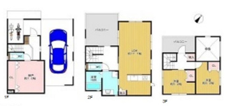 【間取り】 | 伊丹市荻野８丁目中古戸建 | ファミリー様におすすめの間取りです♪駐車スペース１台分有り！広々バルコニーが嬉しいですね（＾＾）※居住中の為、事前にご連絡いただければご案内がスムーズです。