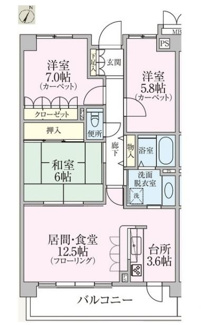 【間取り】 | リグランド青葉台 | 間取り図