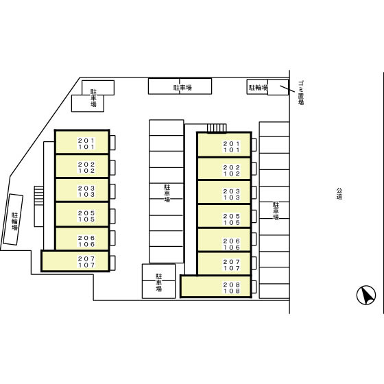 ヴァンヴェールBの区画図