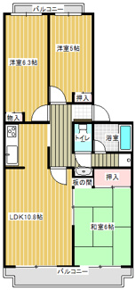 【間取り】 | 藤代ハイツ
