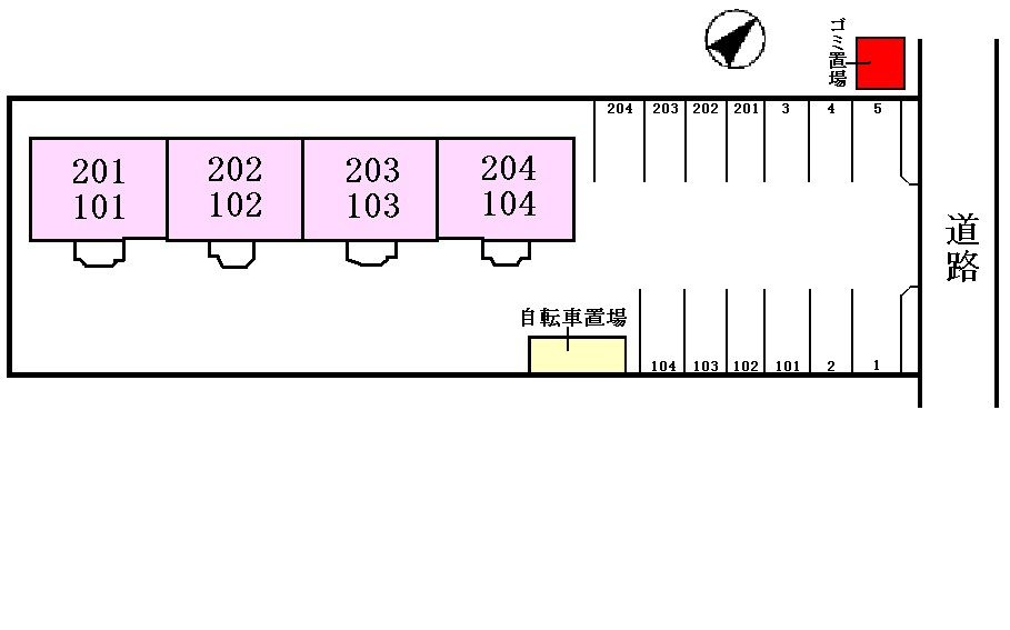 カフリーィエCの区画図