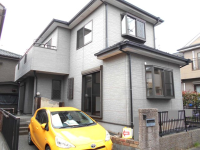【外観】 | 中古　草加市北谷2丁目　全1棟　1号棟 | ・草加バス便13分停徒歩４分・駐車場1台・南東向き・庭付・４LDKとワイドバルコニー・松原小・栄中・