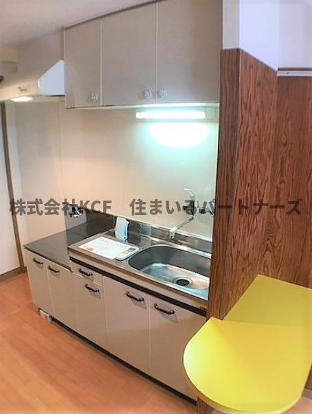 シャント国分のキッチン|コンパクトなキッチンで掃除もラクラク