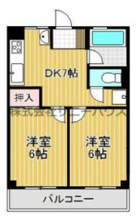 【間取り】 | 第一荻島ユニティビル