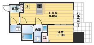 【間取り】 | プレサンス北浜オリジン