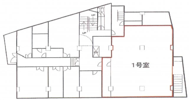 渋谷区広尾５丁目の店舗一部の間取り
