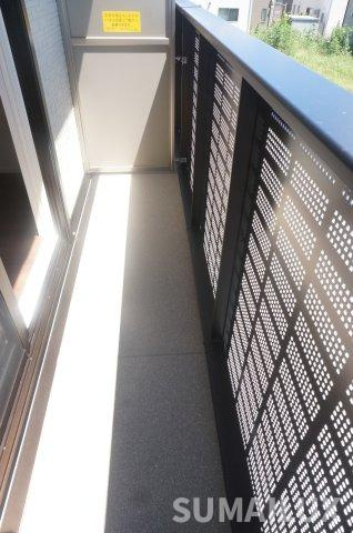 熊本市東区神園２丁目のアパートのバルコニー