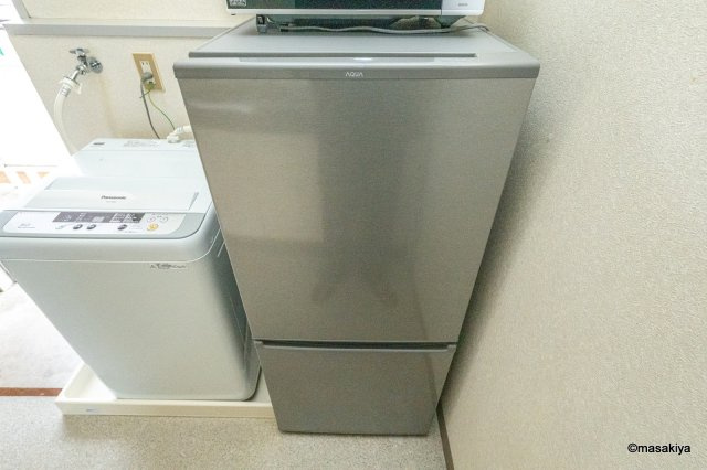 本郷マンションのキッチン|洗濯機・冷蔵庫付き