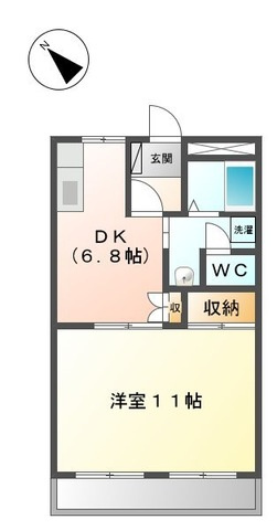 【間取り】 | ハイツ岡西Ⅱ