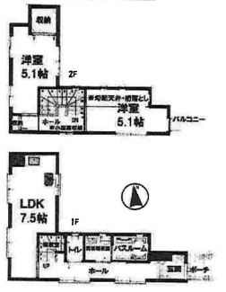 【土地図＋建物プラン例】 | 尼崎市塚口町６丁目売地 | Ｂプラン：建物価格１，４８０万円　６３．５０㎡