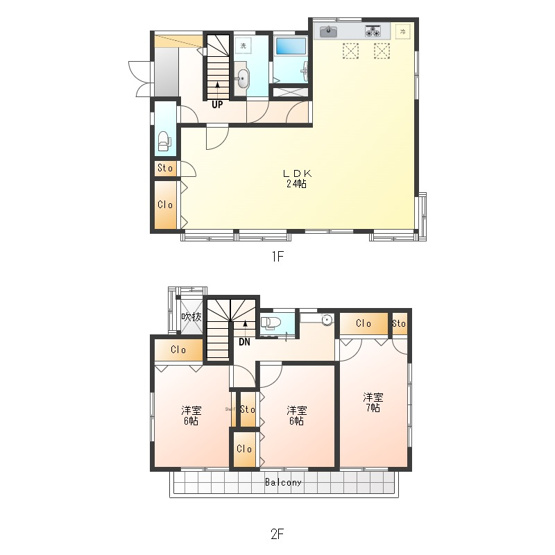 【間取り】 | ◇◆当社管理物件◇◆　武蔵村山市本町1丁目　貸家 | 間取り：3LDK