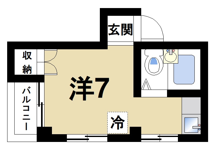 吉田ビル（富雄元町）の間取り|一人暮らしにぴったりな広さです