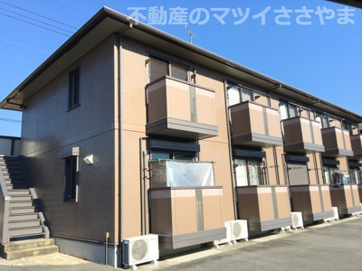 【外観】 | カンパーニュ黒岡Ⅱ | お部屋は1階の角部屋です