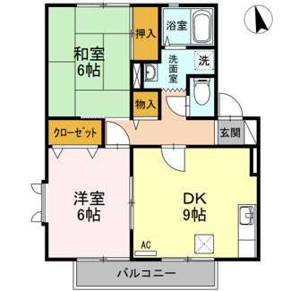 【間取り】 | フレッシュグリーン２１　Ｂ