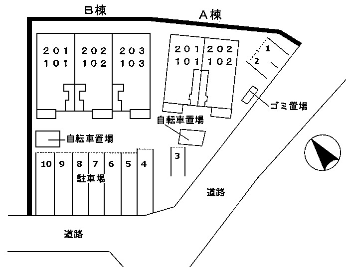 ラゲット　アンブラの駐車場