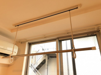 【設備】 | Ｂｒａｎｃｈｅ神楽坂 | 室内物干し