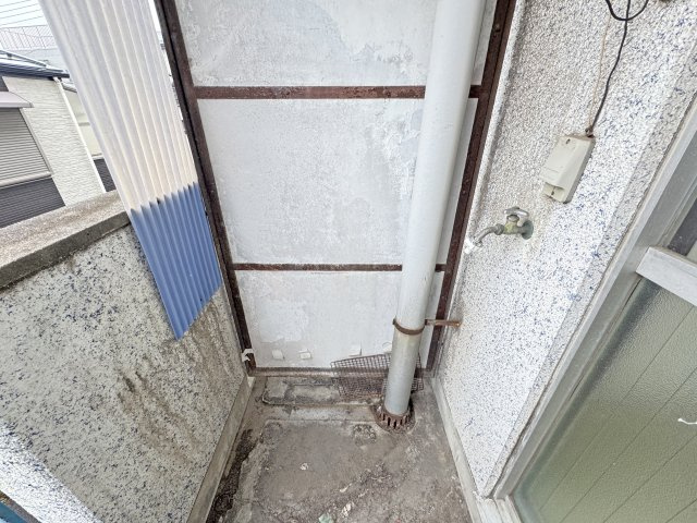 天王マンションのバルコニー