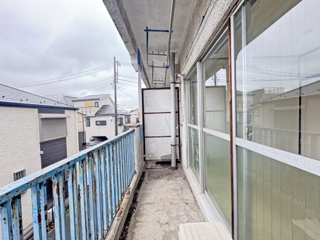 天王マンションのバルコニー