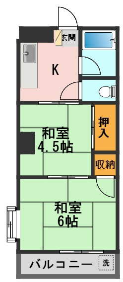 天王マンションの間取り
