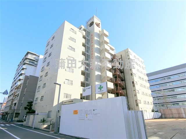 須山ビルエンゼルハイム蒲田の外観|1984年10月築　SRC鉄骨鉄筋コンクリート造地上9階建て総戸数59戸
東京都大田区蒲田5丁目　JR京浜東北線蒲田駅徒歩5分、京急本線京急蒲田駅徒歩8分