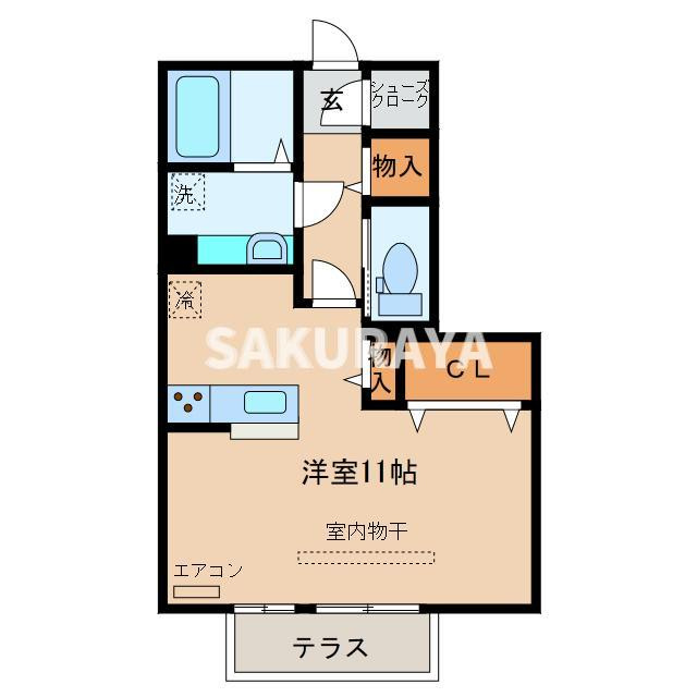 マロニエジャルダン Ａの間取り
