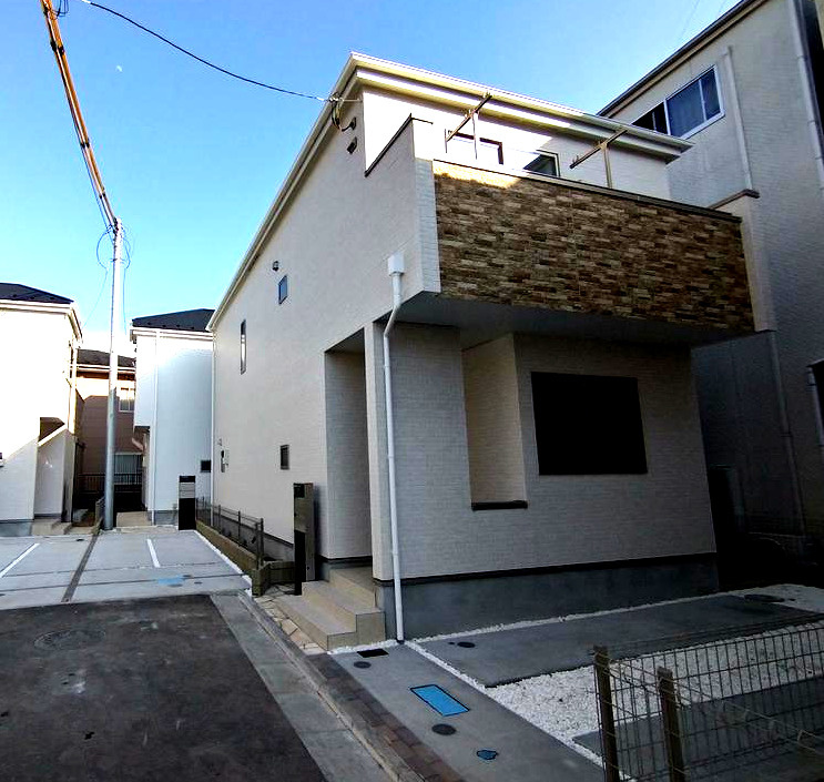 新築戸建　6号棟　（川崎市幸区南加瀬2丁目）の外観|物件の外観です　二階建て　3LDK　閑静な住宅地　1階リビング　JR横須賀線「新川崎」駅徒歩20分