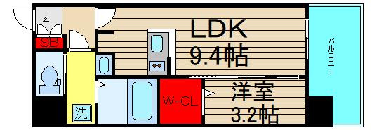 セレニテ堺筋本町プリエの間取り