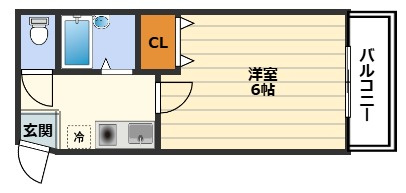 エストゥーディオ・コーモドの間取り