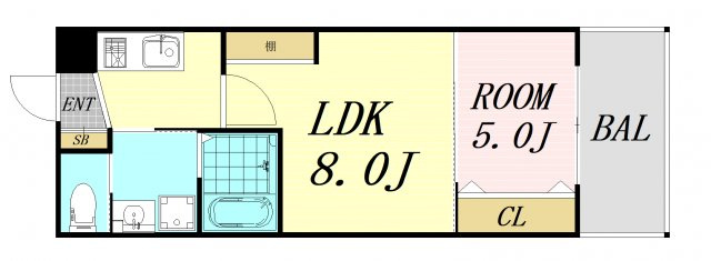 Kaunis都島 仲介手数料無料の間取り