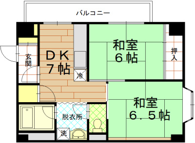 コスモ星の子ハイツの間取り